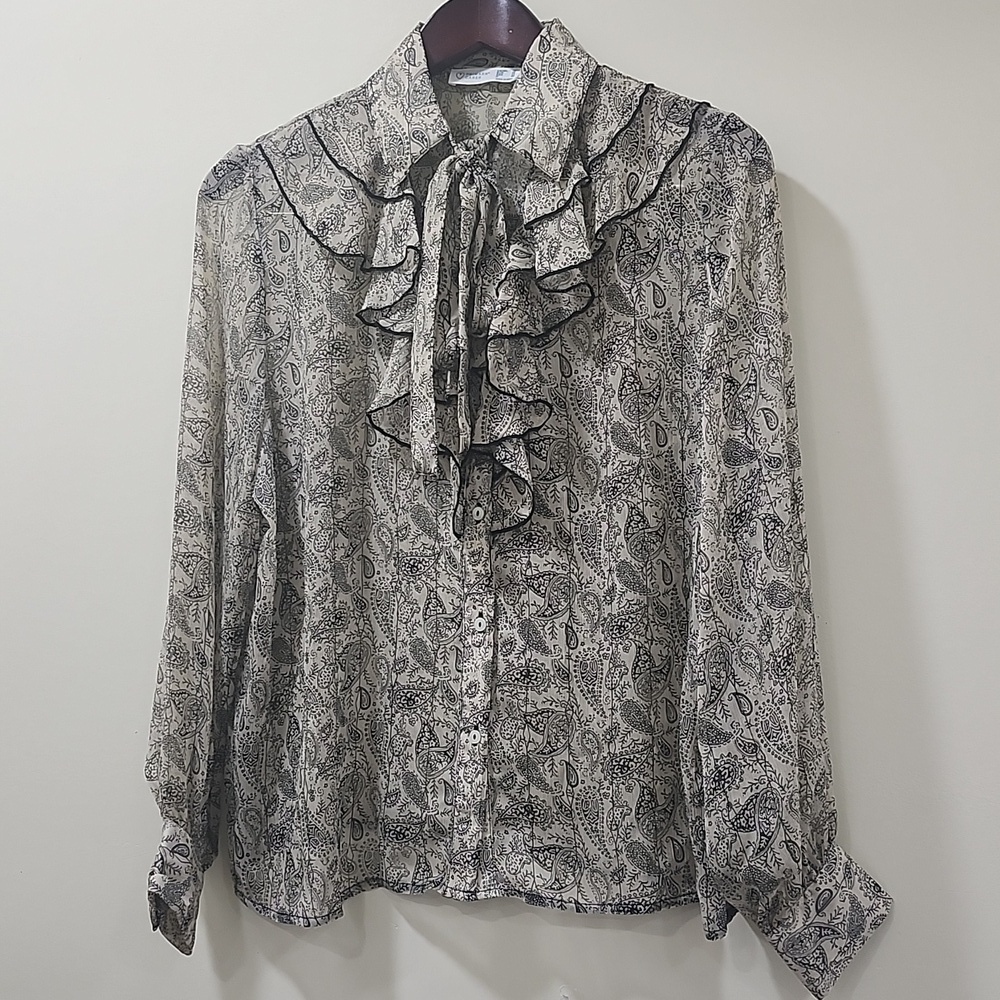 Primark Black and White Paisley Blouse